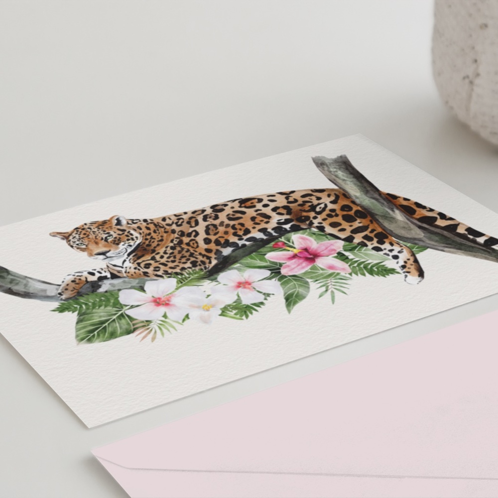 Jaguar Watercolor Illustration Wall Art Print Poster Unframed - Picture 9 of 10